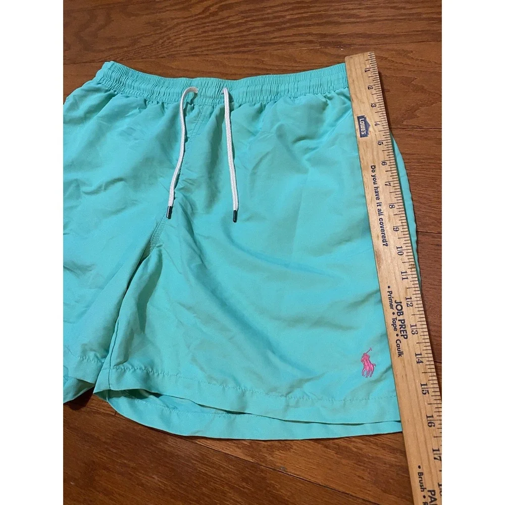 Polo Ralph Lauren Men's XL Mint Green Swim Trunks Mesh‎ Lined Shorts Excellent